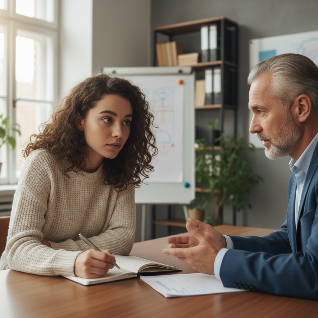 Individual educational session with mentor in professional environment
